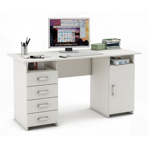 Письменный стол Лайт-8-Белый