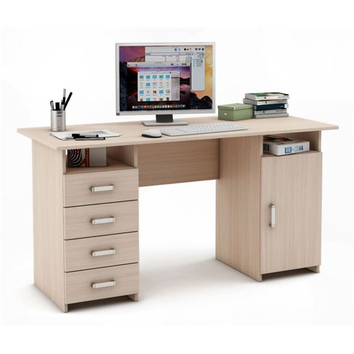 Письменный стол Лайт-8-Дуб-молочный