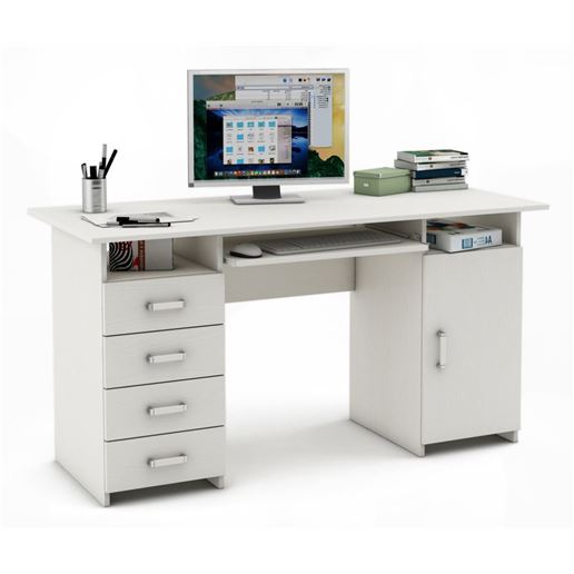 Письменный стол Лайт-8К-Белый