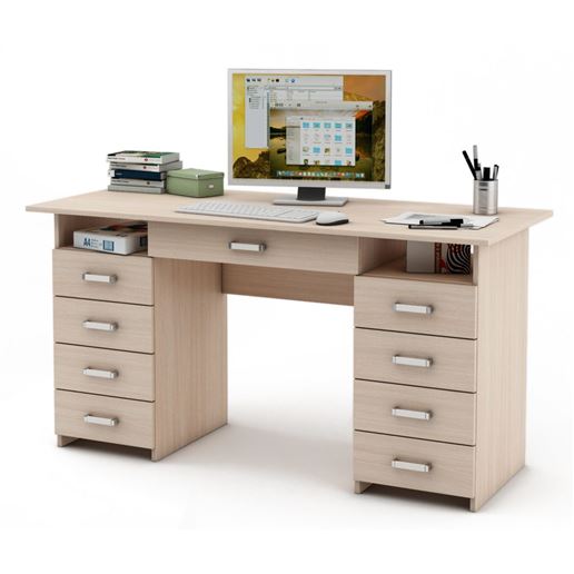 Письменный стол Лайт-9Я-Дуб-молочный