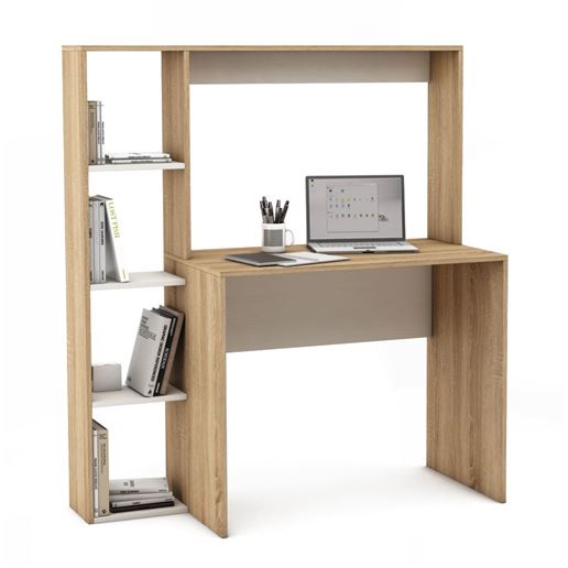 Письменный стол Нокс-5-Дуб-сонома/Белый