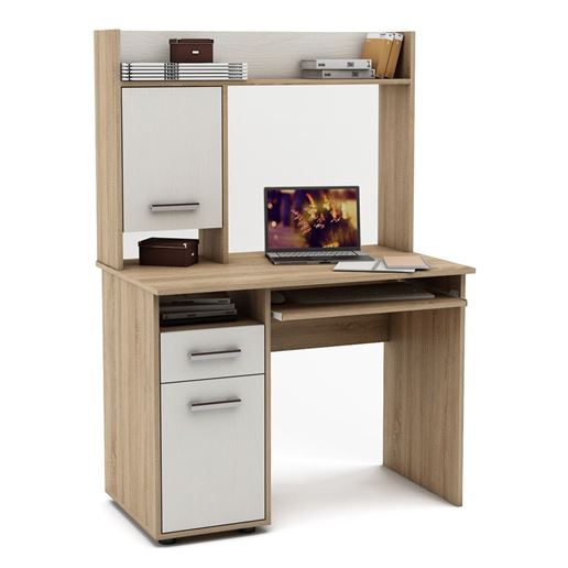 Письменный стол Остин-10-Дуб-сонома/Белый