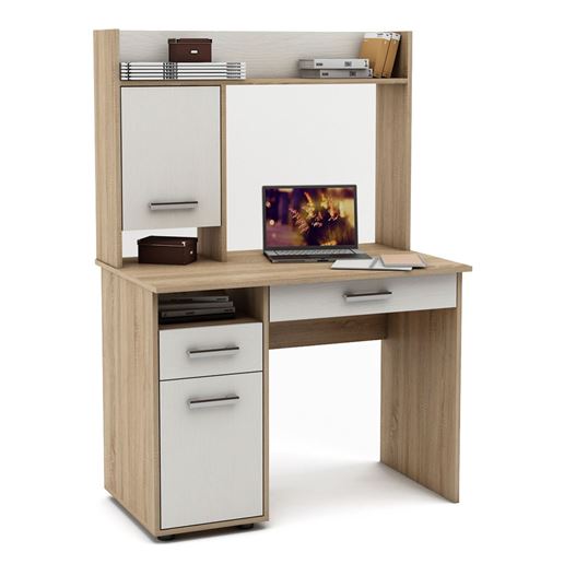 Письменный стол Остин-10Я-Дуб-сонома/Белый