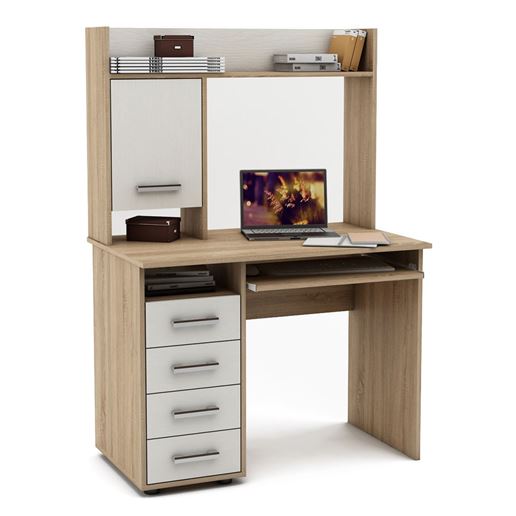 Письменный стол Остин-12-Дуб-сонома/Белый
