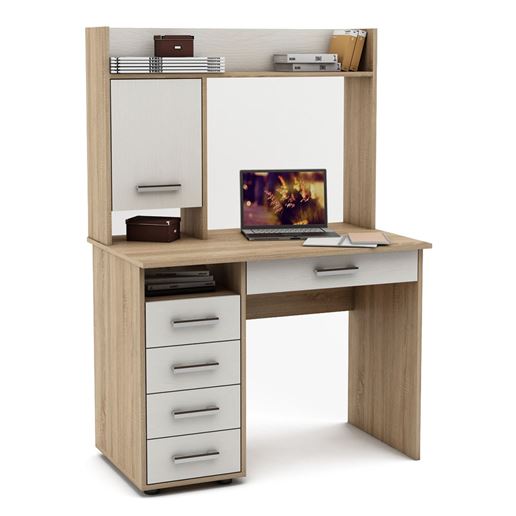 Письменный стол Остин-12Я-Дуб-сонома/Белый
