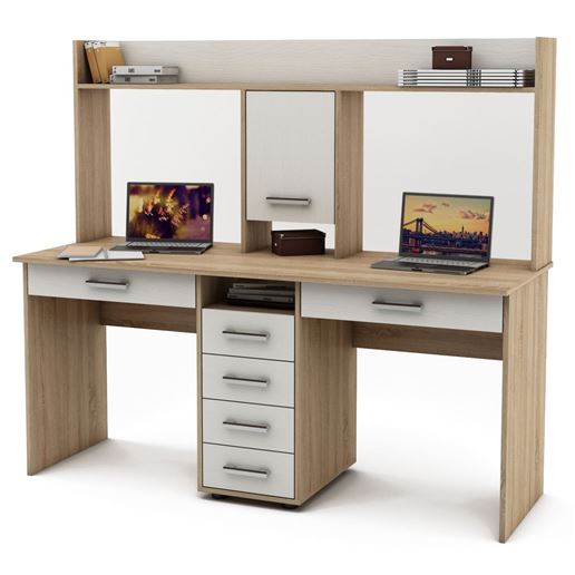 Письменный стол Остин-16Я-Дуб-сонома/Белый