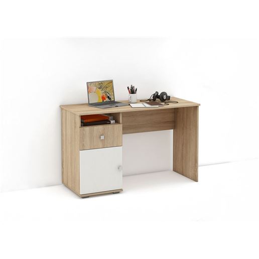 Письменный стол Тунис-2-Дуб-сонома/Белый