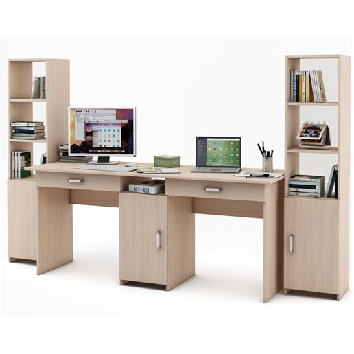 Уголок школьника Лайт-10Я (СТЛТ-1 + ПСЛТ-10Я + СТЛТ-1)-Дуб-молочный