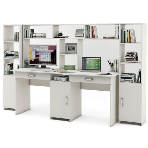 Уголок школьника Лайт-10Я с надстройкой (СТЛТ-1 + ПСЛТ-10Я-СН + СТЛТ-1)-Белый