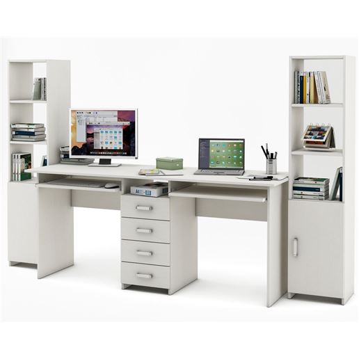 Уголок школьника Лайт-11К (СТЛТ-1 + ПСЛТ-11К + СТЛТ-1)-Белый