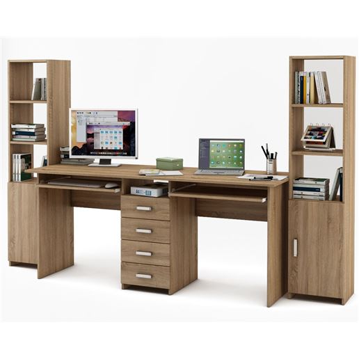 Уголок школьника Лайт-11К (СТЛТ-1 + ПСЛТ-11К + СТЛТ-1)-Дуб сонома