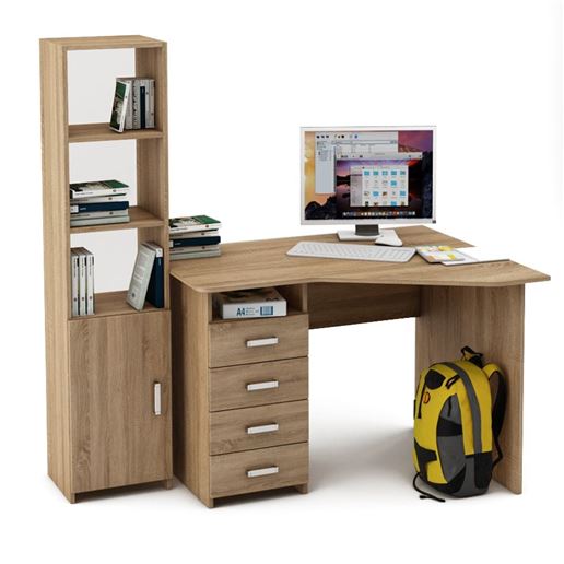 Уголок школьника Лайт-18 ( УСЛТ-18 + СТЛТ-1)-Дуб сонома