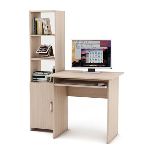 Уголок школьника Лайт-1К  (ПСЛТ-1К + СТЛТ-1)-Дуб-молочный