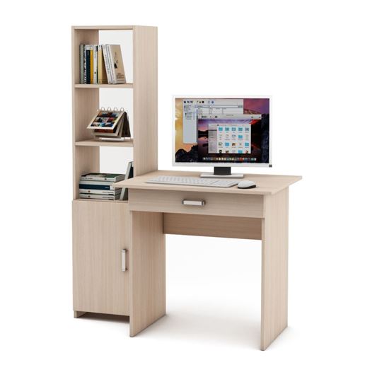 Уголок школьника Лайт-1Я (ПСЛТ-1Я + СТЛТ-1)-Дуб-молочный