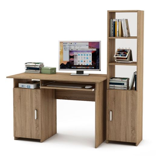 Уголок школьника Лайт-2К  (ПСЛТ-2К + СТЛТ-1)-Дуб сонома