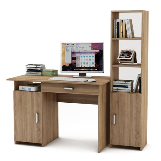 Уголок школьника Лайт-2Я (ПСЛТ-2Я + СТЛТ-1)-Дуб сонома