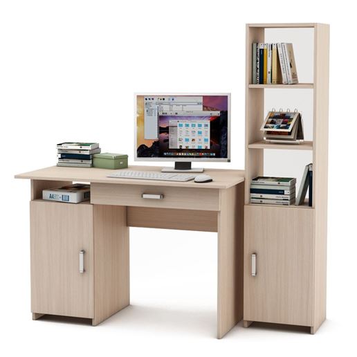 Уголок школьника Лайт-2Я (ПСЛТ-2Я + СТЛТ-1)-Дуб-молочный