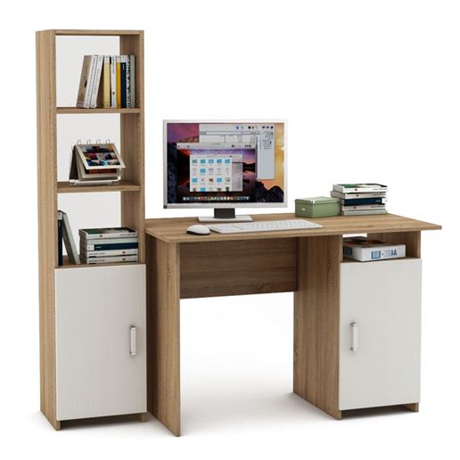 Уголок школьника Лайт-3 (ПСЛТ-3 + СТЛТ-1)-Дуб-сонома/Белый