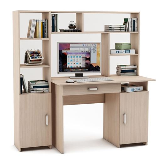 Уголок школьника Лайт-3Я с надстройкой (ПСЛТ-3Я-СН + СТЛТ-1)-Дуб-молочный