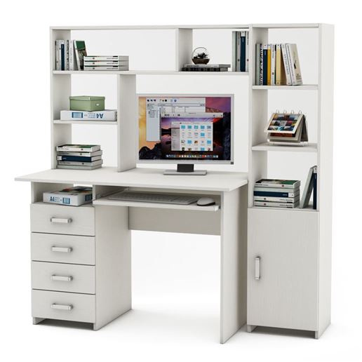 Уголок школьника Лайт-4К с надстройкой (ПСЛТ-4К-СН + СТЛТ-1)-Белый