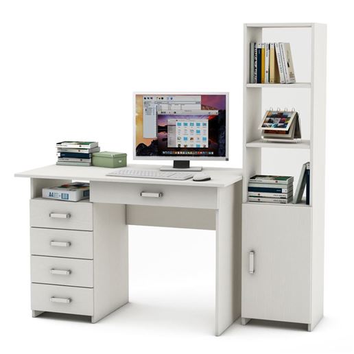 Уголок школьника Лайт-4Я (ПСЛТ-4Я + СТЛТ-1)-Белый