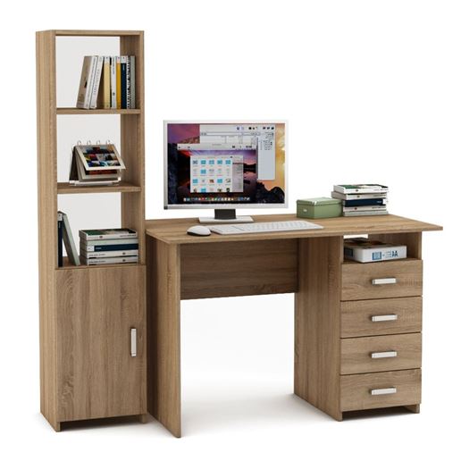 Уголок школьника Лайт-5 (ПСЛТ-5 + СТЛТ-1)-Дуб сонома