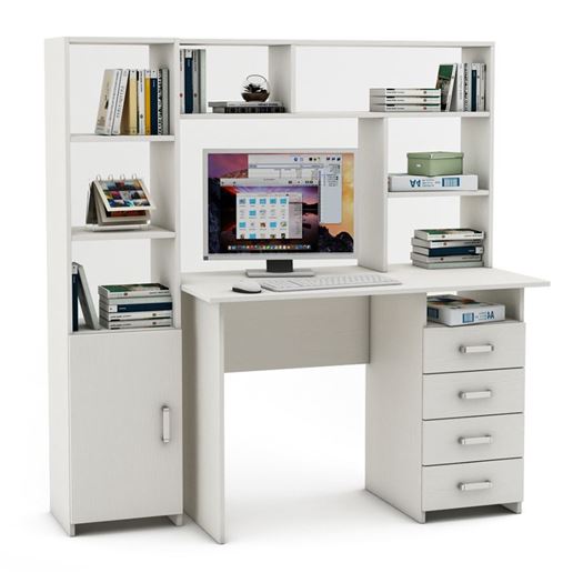 Уголок школьника Лайт-5 с надстройкой  (ПСЛТ-5-СН + СТЛТ-1)-Белый