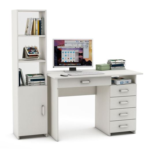 Уголок школьника Лайт-5Я (ПСЛТ-5Я + СТЛТ-1)-Белый