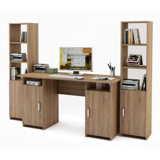 Уголок школьника Лайт-6 (СТЛТ-1 + ПСЛТ-6 + СТЛТ-1)-Дуб сонома