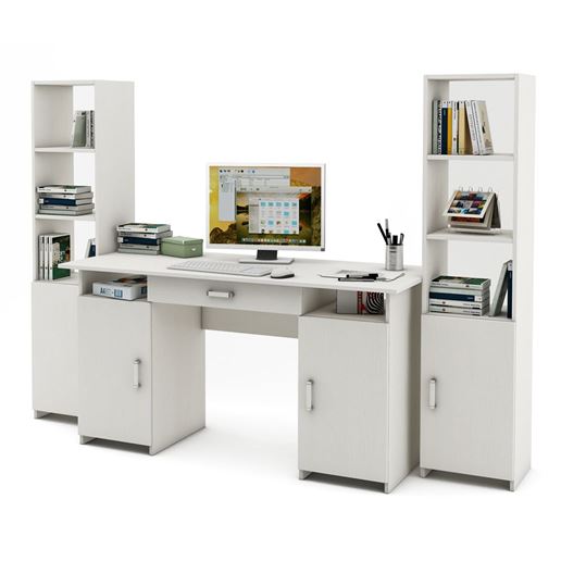 Уголок школьника Лайт-6Я (СТЛТ-1 + ПСЛТ-6Я + СТЛТ-1)-Белый