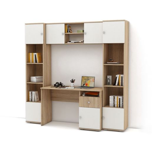 Уголок школьника Тунис-1 (СТТ-2 + ПСТ-1 + ПНТ + СТТ-2)-Дуб-сонома/Белый