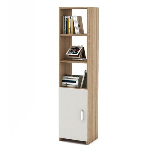 Стеллаж Лайт-1-Дуб сонома/Белый