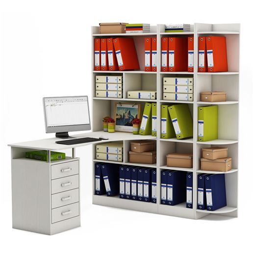 Стол Атлант-1843 (АТЛ-1 + АТЛ-8 + АТЛ-4 + АТЛ-3)-Белый