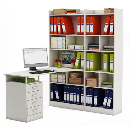 Стол Атлант-186 (АТЛ-1 + АТЛ-8 + АТЛ-6)-Белый