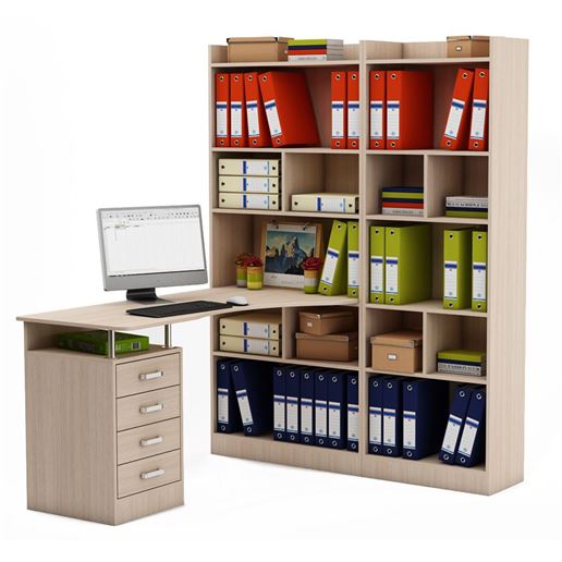 Стол Атлант-186 (АТЛ-1 + АТЛ-8 + АТЛ-6)-Дуб-молочный