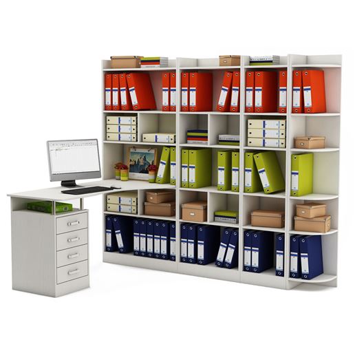 Стол Атлант-18643 (АТЛ-1 + АТЛ-8 + АТЛ-6 + АТЛ-4 + АТЛ-3)-Белый