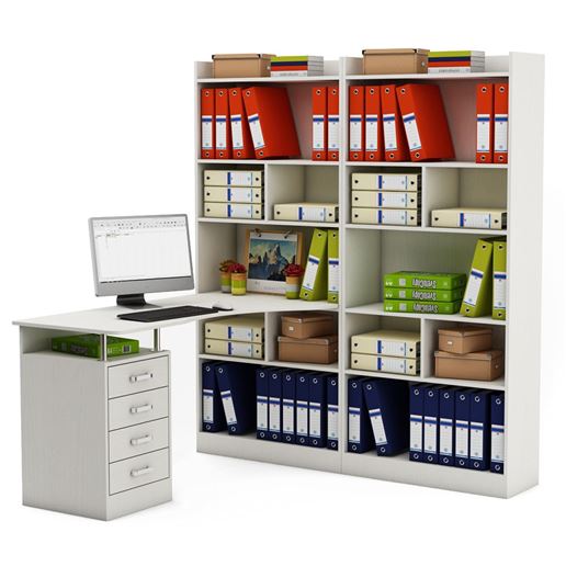 Стол Атлант-188 (АТЛ-1 + АТЛ-8 + АТЛ-8)-Белый