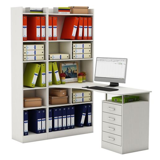 Стол Атлант-284 (АТЛ-2 + АТЛ-8 + АТЛ-4)-Белый