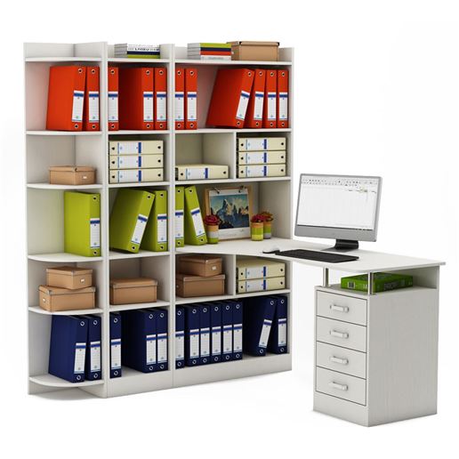 Стол Атлант-2843 (АТЛ-2 + АТЛ-8 + АТЛ-4 + АТЛ-3)-Белый