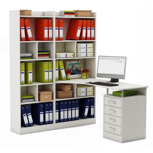 Стол Атлант-286 (АТЛ-2 + АТЛ-8 + АТЛ-6)-Белый