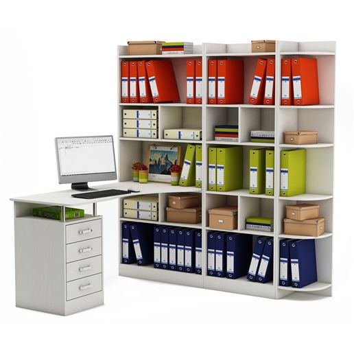 Стол Атлант-2863 (АТЛ-2 + АТЛ-8 + АТЛ-6 + АТЛ-3)-Белый