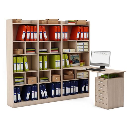 Стол Атлант-2866 (АТЛ-2 + АТЛ-8 + АТЛ-6+ АТЛ-6)-Дуб-молочный