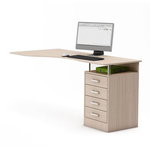 Стол Атлант-2-Дуб-молочный