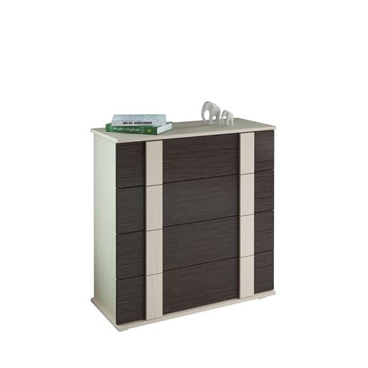 Комод узкий Ренцо-26 дуб молочный / венге