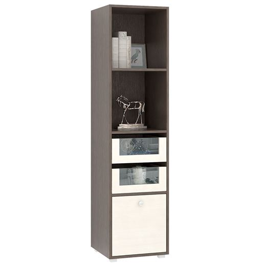 Стеллаж Прайм-41-3 венге / дуб молочный