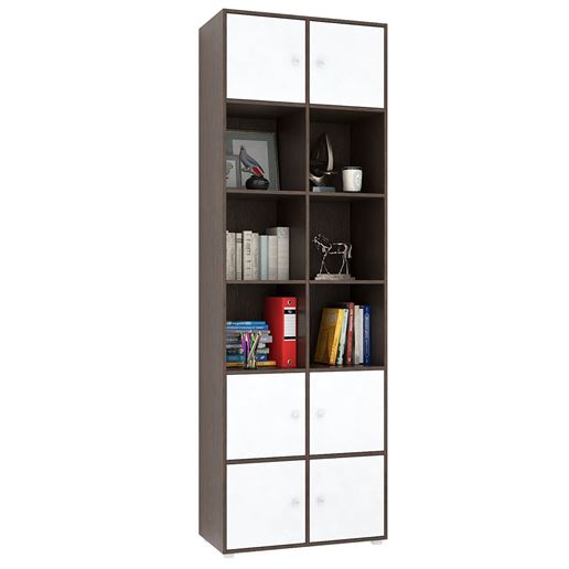 Стеллаж Прайм-62-1 венге / белый