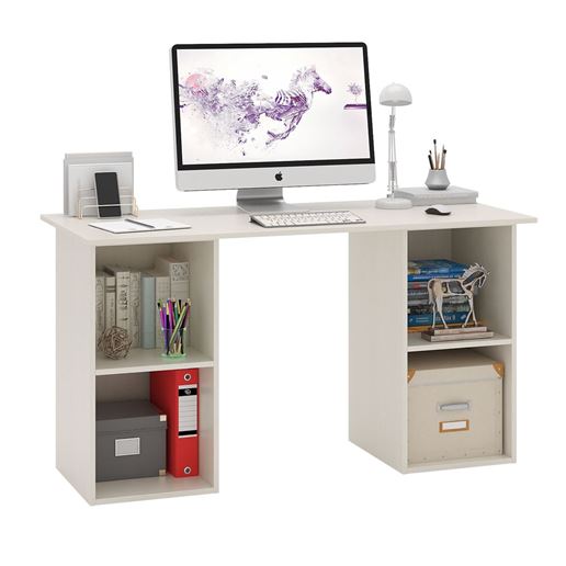 Стол двухтумбовый Прайм-59 дуб молочный