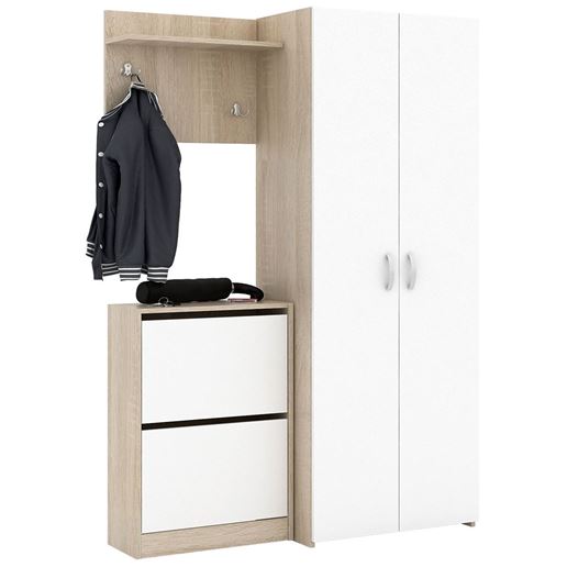 Прихожая Уно-75 дуб сонома / белый