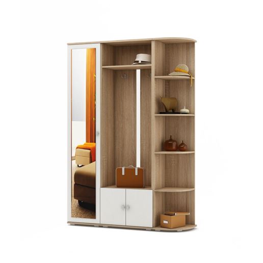 Прихожая Тунис-2 (ШТ-2Б + ОВТ + УТТ-1)-Дуб-сонома/Белый