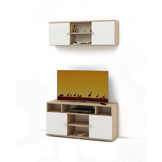 Стенка Тунис-1 (ТВТ + ПНТ)-Дуб-сонома/Белый